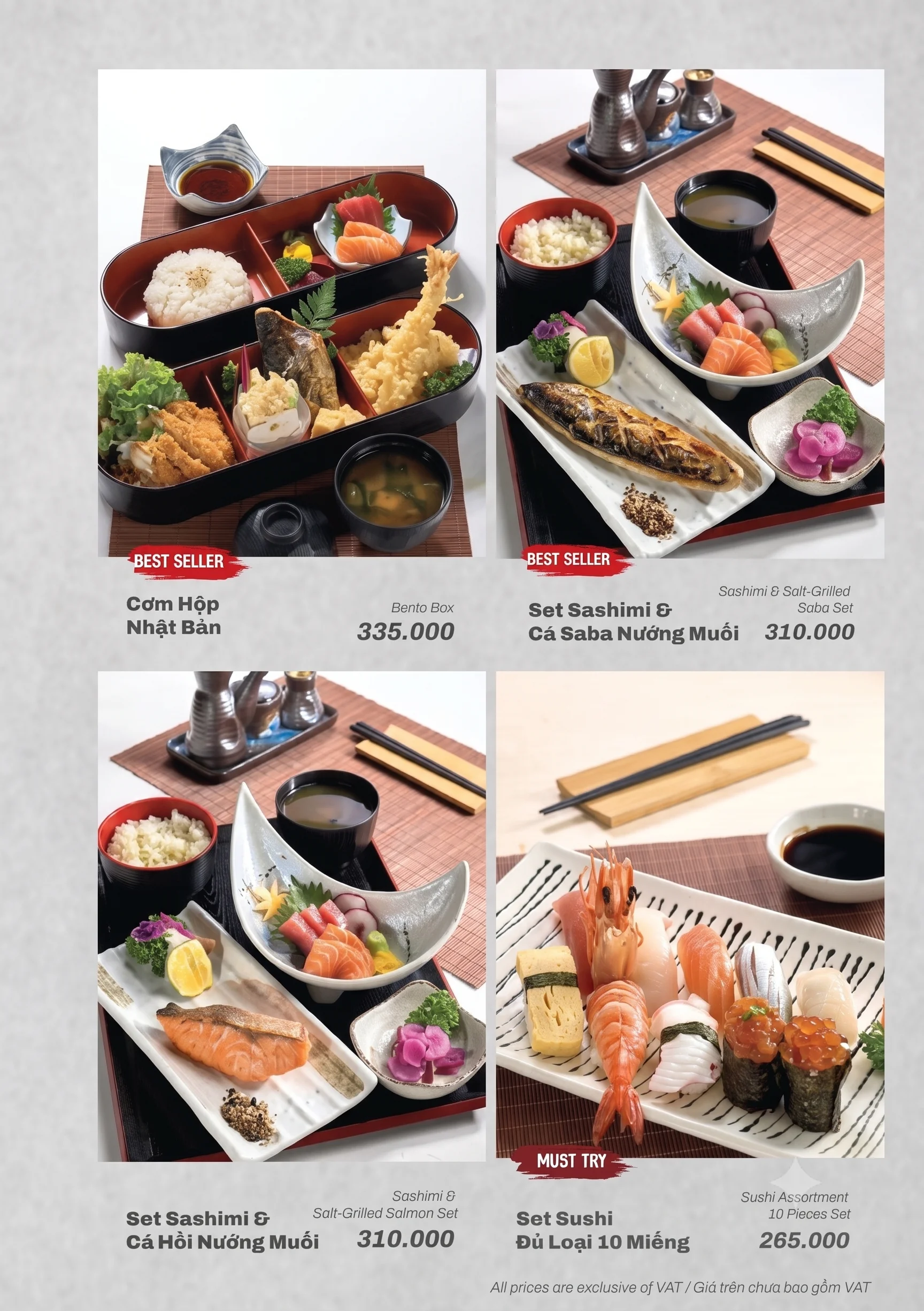 Sashimi & Sushi Lunch Sets