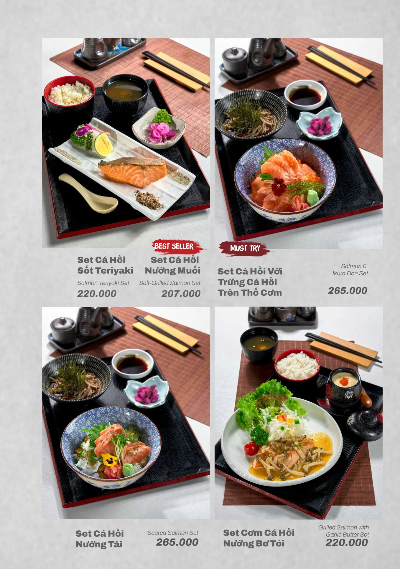 Salmon & Sashimi Lunch Sets