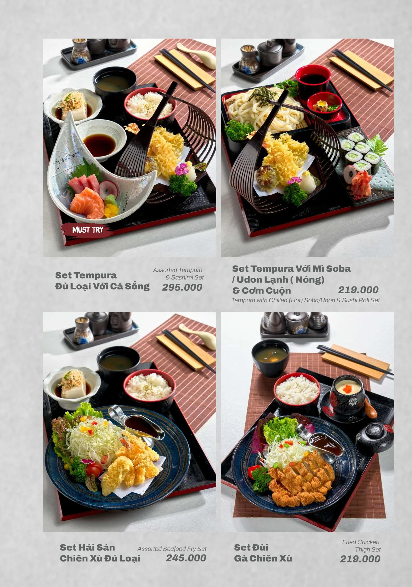 Tempura & Seafood Lunch Sets